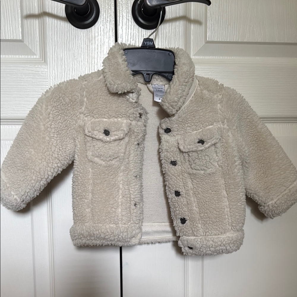 Carter's Cream Jean Jacket Plush Sherpa